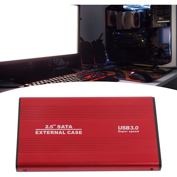 Extern hårddiskhölje Hårddiskhölje Hårddiskhölje i aluminiumlegering 2,5 tum 4 Tb LED-indikering Aluminiumhölje Hot Swappable 5 Gbps