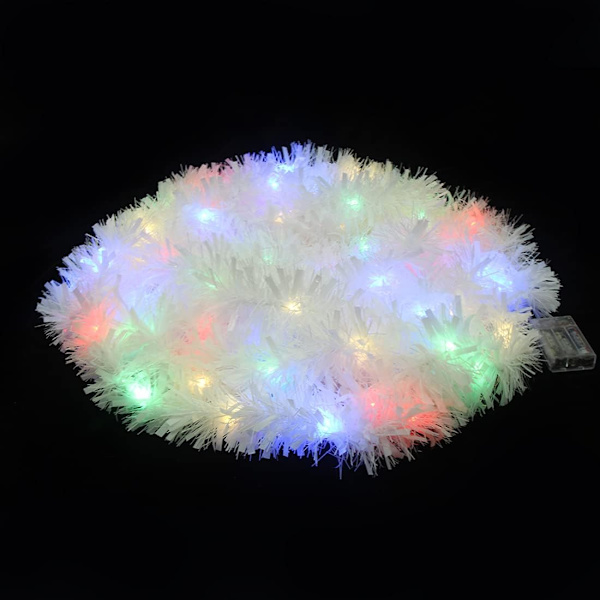 10 meter vit juldekoration glittergirlander med flerfärgade LED-lampor för julgran Hemkontorstillbehör vit