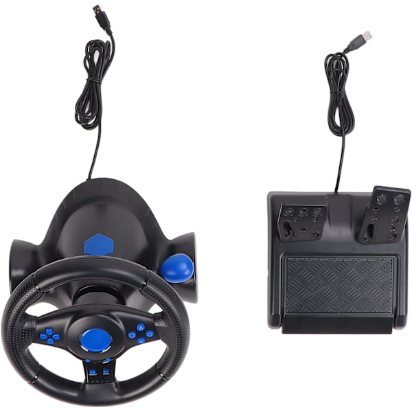Xbox 360 Slim Console Racingspel Game Ratt Abs Game Ratt 180° Rotation 7 i 1 Vibration USB Racing Game Wheel Med Pedal För