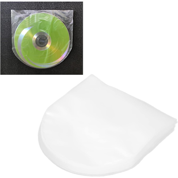 CD-dvd-innerfodral CD-fodral Plastinnerfodral Polyeten (Pe) 100st CD-Dvd-innerfodral Transparent plastfodral för 5 tums cd och dvd
