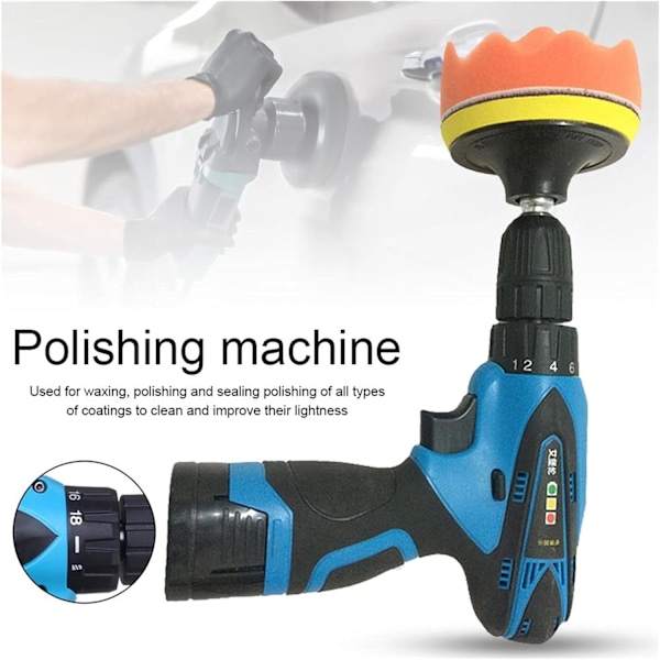 Polermaskin 16,8v Mini Automatisk polermaskin Bilpolerare för bilar för bilvaxning Trådlös polering och tätningspolering