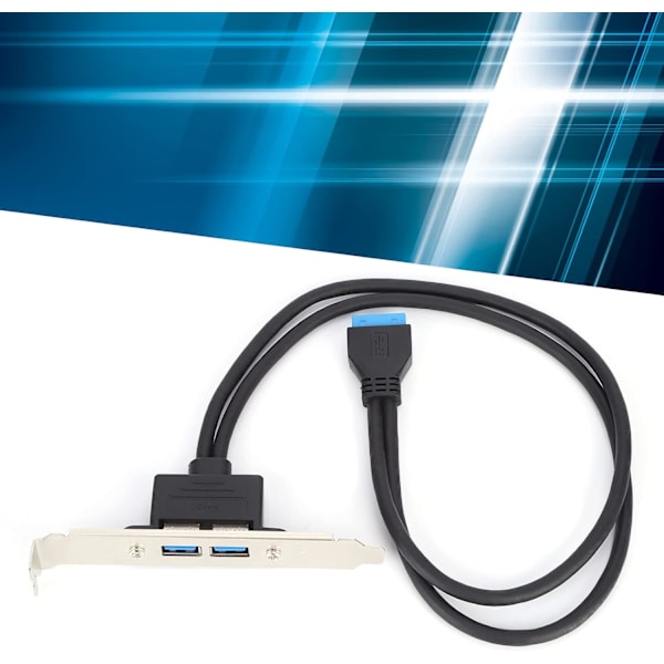 Moderkort 4 portar USB 3.0 Bakpanelsfäste Dubbel USB Baffelkabel Pvc Aluminiumlegering Mässing Dubbel USB Baffelkabel Moderkort 19 Pin Till Dual
