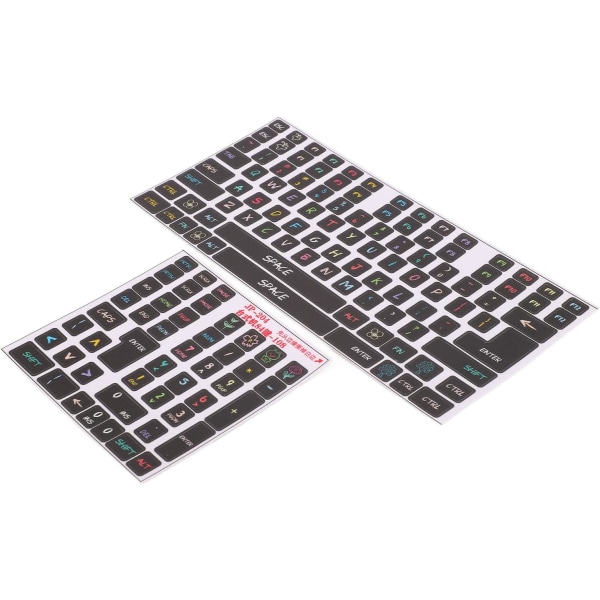 Klistermärken för datortangentbord Universalklistermärken för tangentbord Pvc 2 st Tangentbordsdekaler Pvc dekorativa Allmänt Desktop-klistermärken med tangentbord för 84