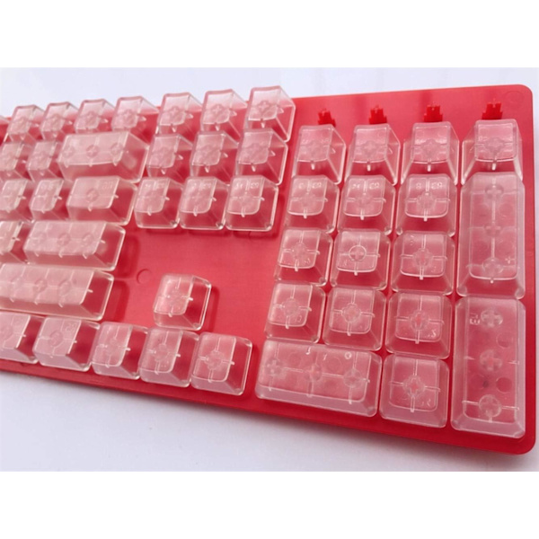 104 tangenter Translucidus Keycap Transparent ABS Tomma Keycaps Keycaps För switchar Mekaniskt speltangentbord (Färg: Blå)
