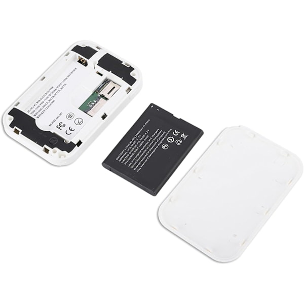 Bärbar Wifi Wifi Router Abs 4G Wifi Modem Router Bärbar hotspot för Europa och Asien (svart) (Vit)