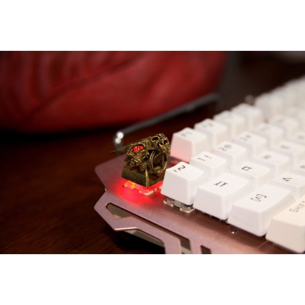 1 st Harts Handgjorda Key Cap 3D Stereoskopisk Mekanisk Tangentbord Keyboard För Gold Dragon Head Med Ring (Färg: 1st Key Cap)
