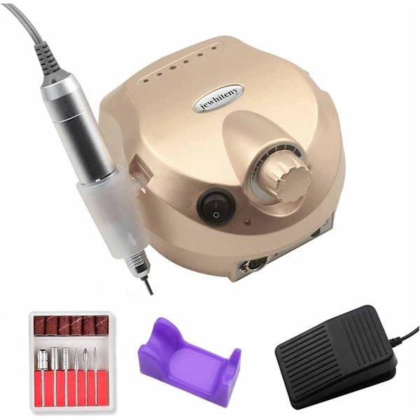 35000 RPM Elektrisk nagelborrmaskin set för pedikyr nagelfilsverktyg Nail art pedikyr naglar verktygssats (färg: 20W
