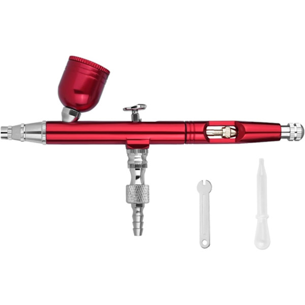 Airbrush Tool Dual Action Gravity Feed 0,3 mm munstycke Spray Gun Cake Dekorationsborstar för smink Nagelmanikyr Tatuering Målarhalm (Färg: