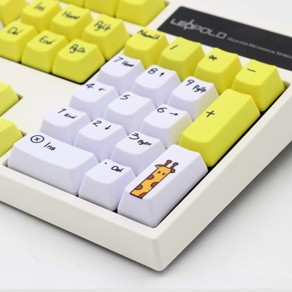 Dye Keycap 108 Keys Profil Keycaps För Switchar Tangentbord Cap (Färg: 108 tangenter)