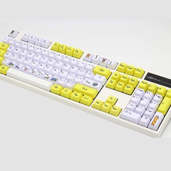 Dye Keycap 108 Keys Profil Keycaps För Switchar Tangentbord Cap (Färg: 108 tangenter)