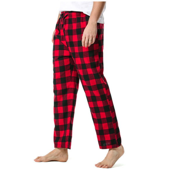 Supermjuka pyjamasbyxor i bomull för män red L