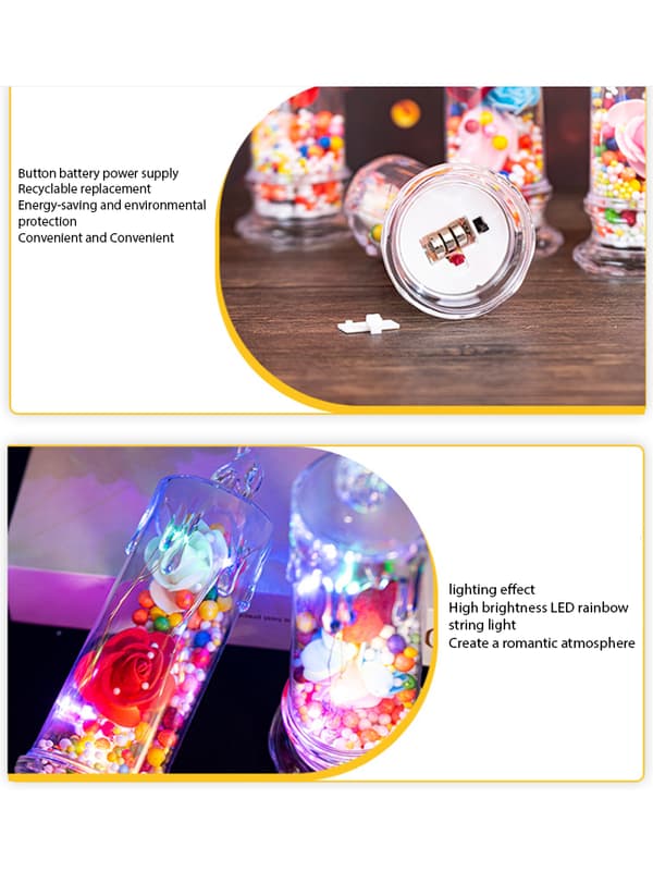 LED Evig Rose Elektronisk Lys 7-Farve Natlys Dekor red blue