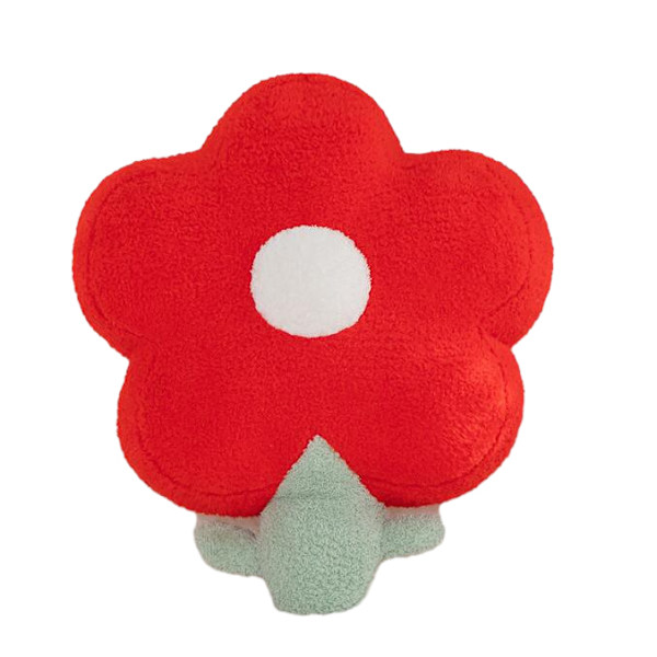 Enkel Blommig Kudde i Ins-Stil Red