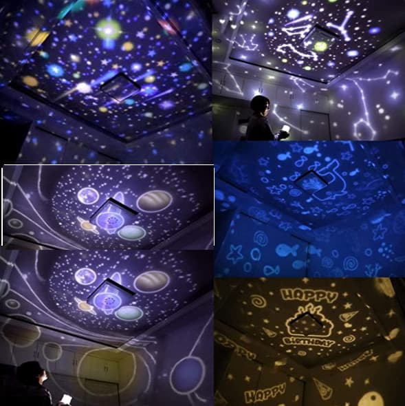 Multifunktionell Night Light Star projektorlampa