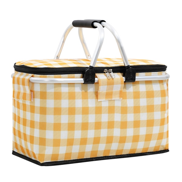 Hopfällbar picknickkorg Isolerad picknickkorg Yellow
