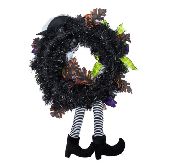 Black Maple Leaf Garland Halloween dekoration black