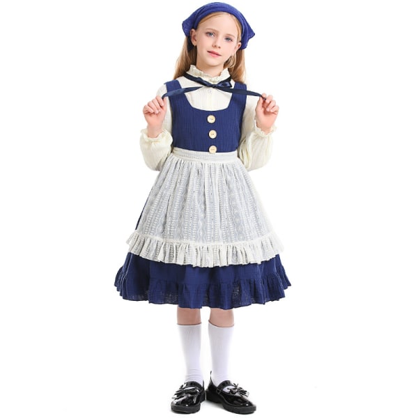 Pioneer Girl Costume Colonial Prairie Dress L