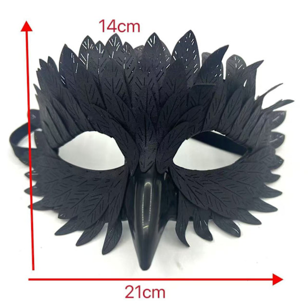 Smiffys Korppinaamio, Halloween-naamiaisasuste black