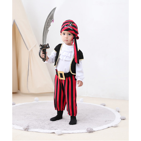 4-delad Piratdräkt för Bebis och Småpojkar 80