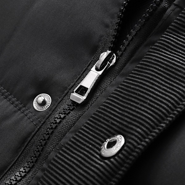 Vinterjakke for menn med hette - varm dunjakke Black L