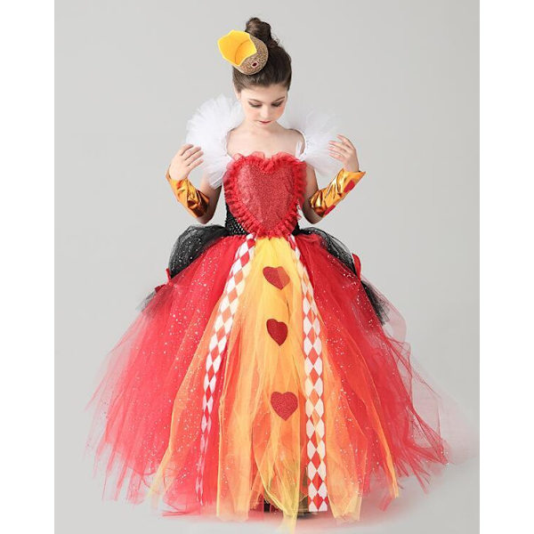 Halloween Dronning af Hjerter Puffy Kjole S