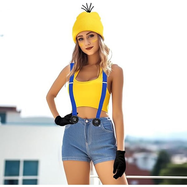 4 kpl Minions Halloween-asuvarusteita aikuisille Blue