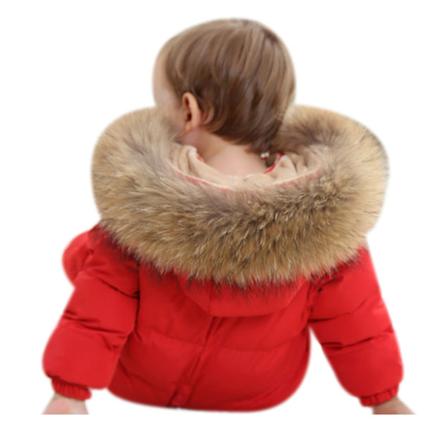 Toddler Baby Flickor Pojkar Kappa Vinter Dun Jumpsuits red 73cm