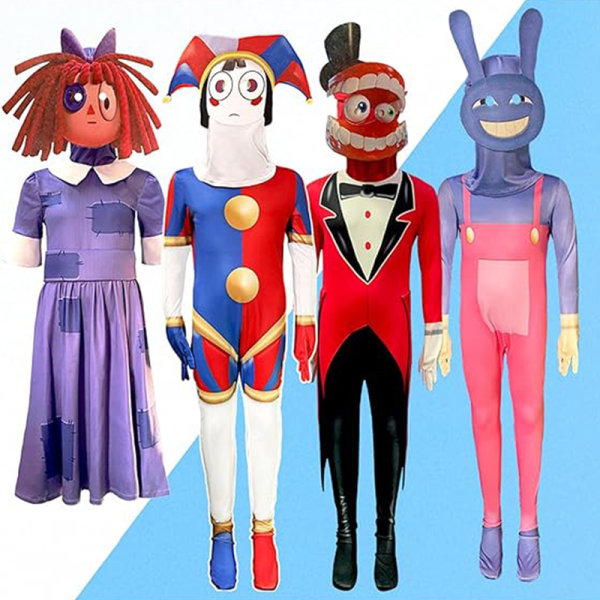 Digital Circus Costume för barn Pomni Costume Jumpsuit Style 5 180