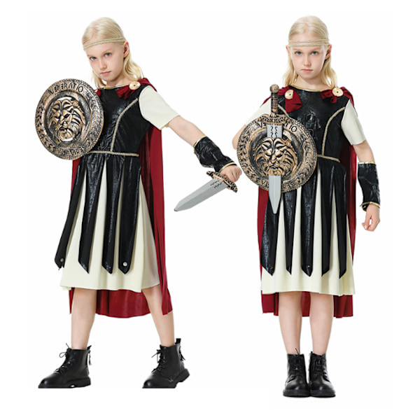 Romersk Krigarkostym Set för Pojkar Flickor Män Girl-XL