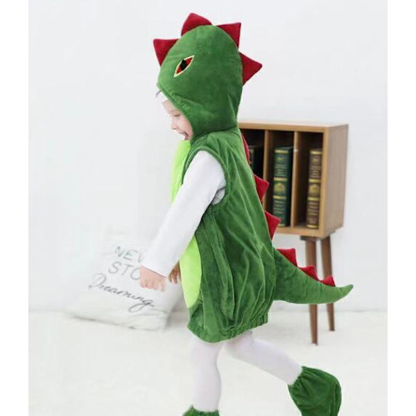 Dinosaurkostymer for gutter og jenter Green M