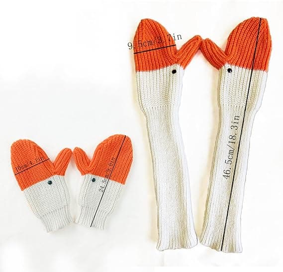 Vinter Vanter Handsker Sjove Svan Formet Vanter Handsker Unisex Handsker White Long