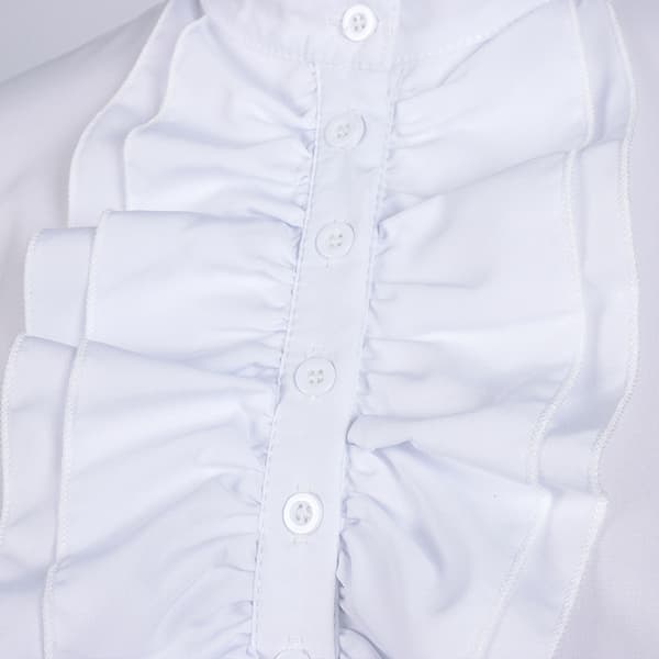 Dame Victorian Bluser Langærmet Gothic Skjorte Toppe White 2XL