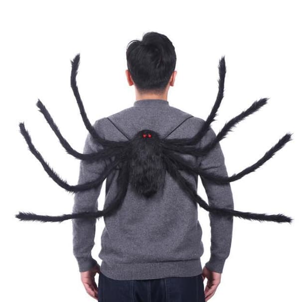 Spider Wings Props Farverige Rygstropper Stor Edderkop Black S
