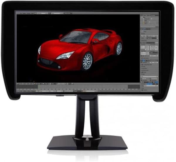 27 tommers LCD LED videomonitor hette solskjerm solhette