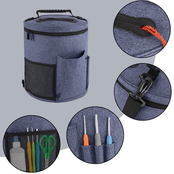 Garn Oppbevaringspose Strikkepose Hekle Organizer 28*33CM
