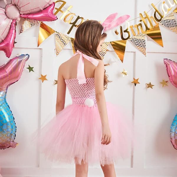 Barn Flickor Påsk Klänningar Kostym Tyll Princess Dress S
