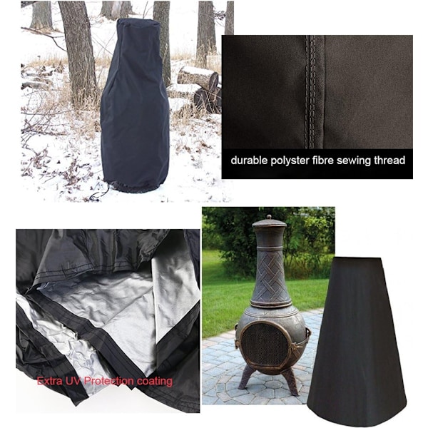 Utomhus Patio Chiminea Skydd - Eldstadsskydd Black