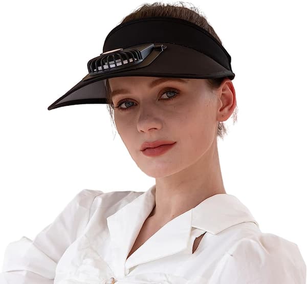 Solskyddsmössor med fläkt, trehastighetsjustering Black