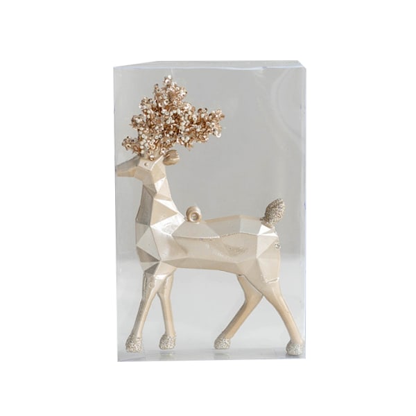 Champagne Julgranskulor Set Julgransdekoration 2pcs deer 15cm