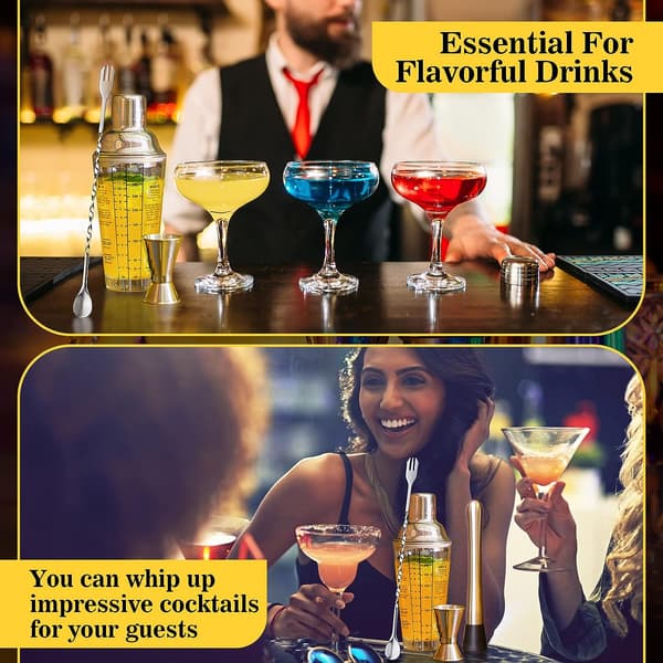 14oz Cocktail Shaker Bar Sæt, 16 Dele
