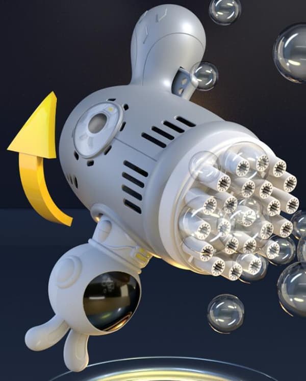 2 ST Automatisk barnbubbelmaskin Yellow
