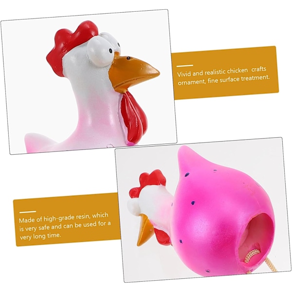5PCS Resin Rooster utomhusstatyer