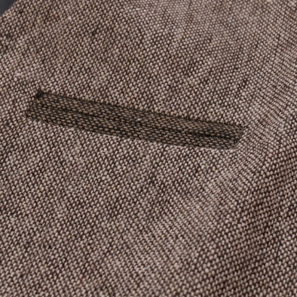 Herrväst i mockaläder, casual väst med V-ringning och smal passform 2XL