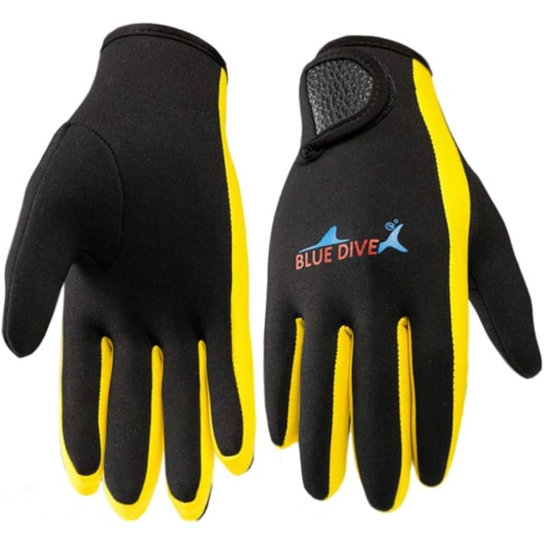 Five Finger Neopren Dykhandskar Våtdräktshandskar Yellow L