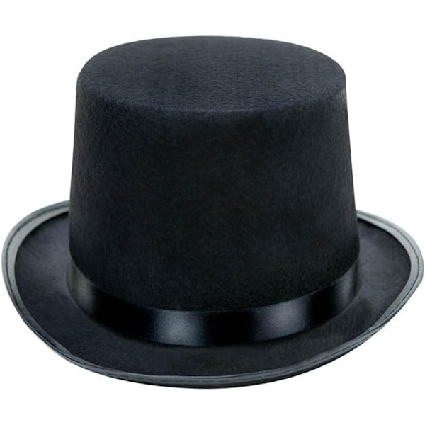 Musta Korkeaksi Hattu - Viktorian Aikakauden Hattu Miehille - Felt Tuxedo Asun Hattu Black