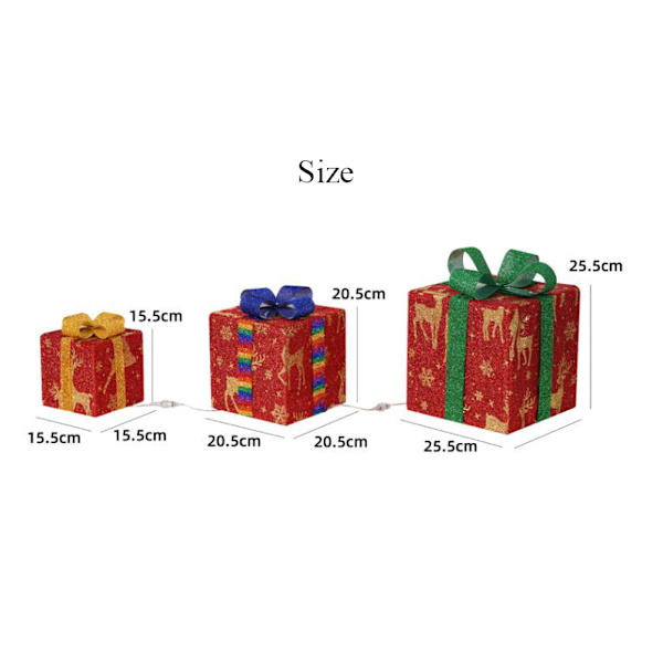 3-pack Jul LED-presentask Deer