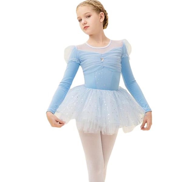 Barnens Danskläder Långärmad Tutu Blue 130