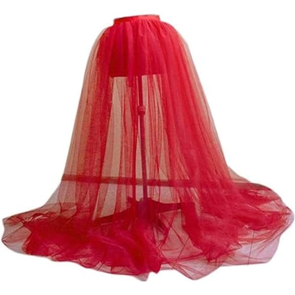 Dam Tyll Tutu Långa kjolar Maxiklänning för bröllop Red