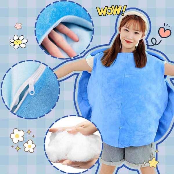 Käytettävä Kilpikonnan Kuori Tyyny Kilpikonnan Kuori Täytetty Eläin Kilpikonna Pehmoinen Tyyny Leikki Blue 80cm