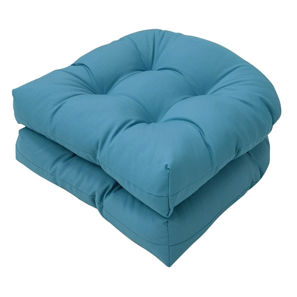 Utestolputer Set av 2, Pute for Hagemøbler BLUE